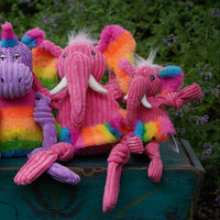 Rainbow Elephant Knottie® Plush Dog Toy
