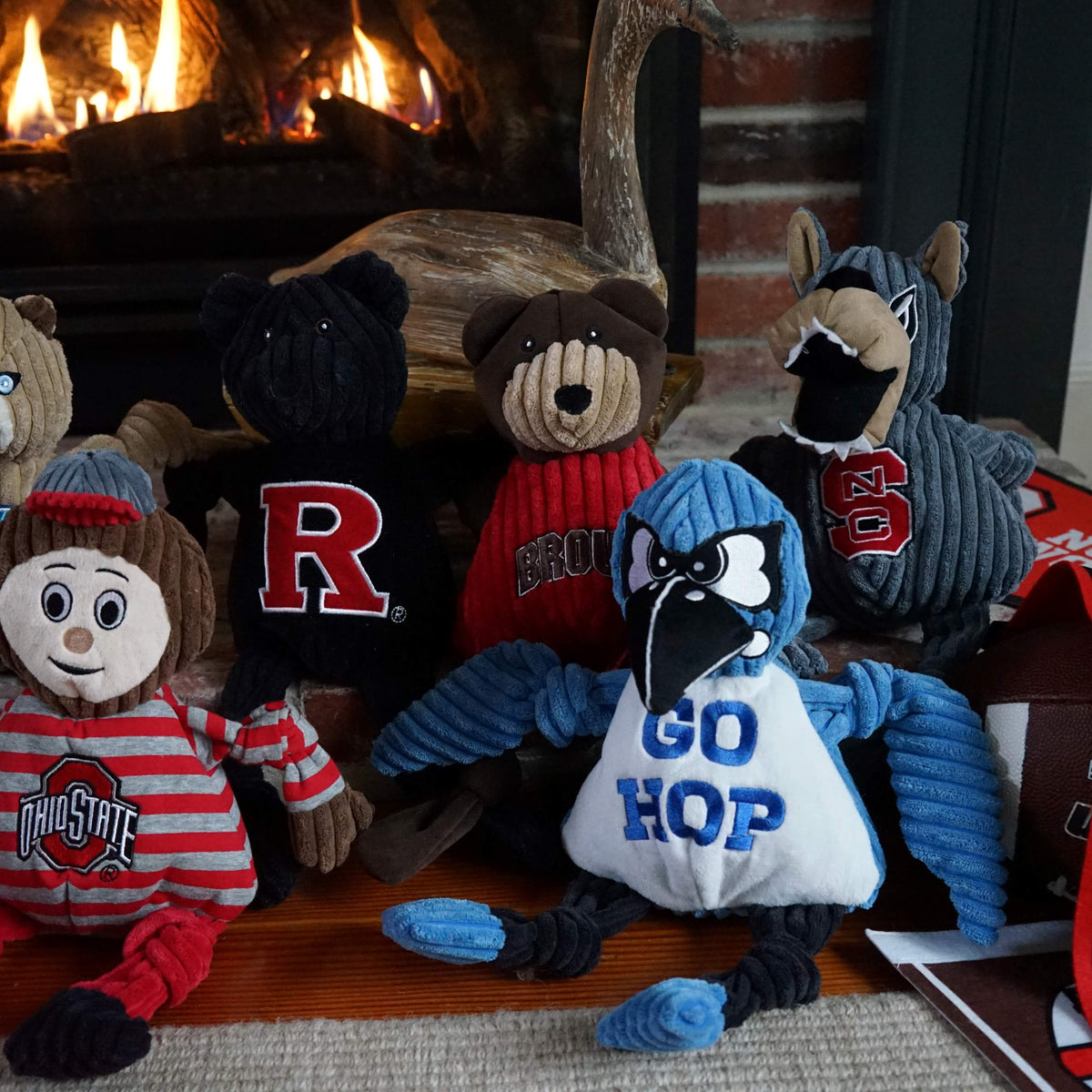 NCAA Mascot Johns Hopkins University, Jay the Blue Jay Knottie® Plush Dog Toy