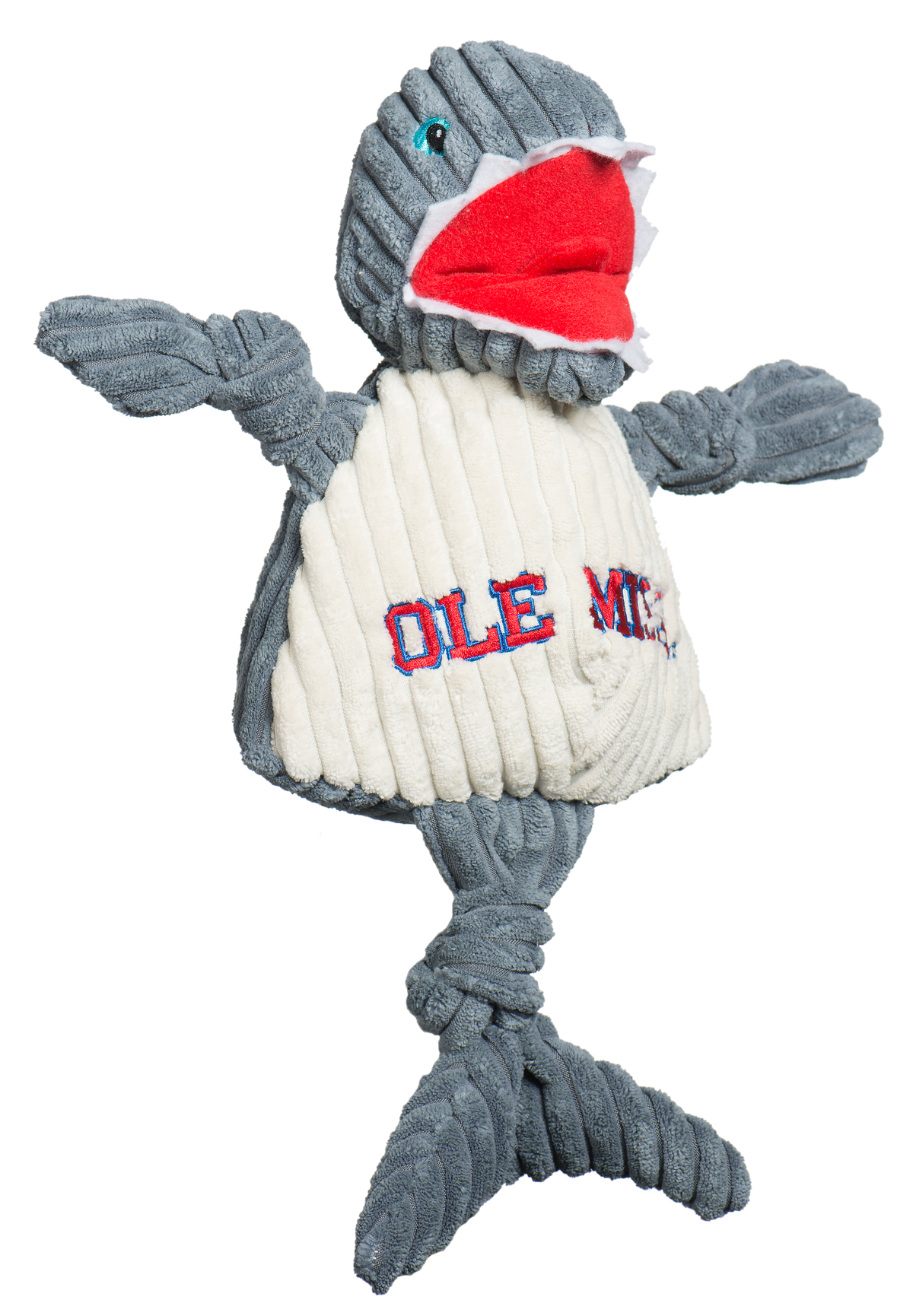 NCAA Ole Miss (U. of Mississippi), Tony Land Shark Knottie® Plush Dog Toy