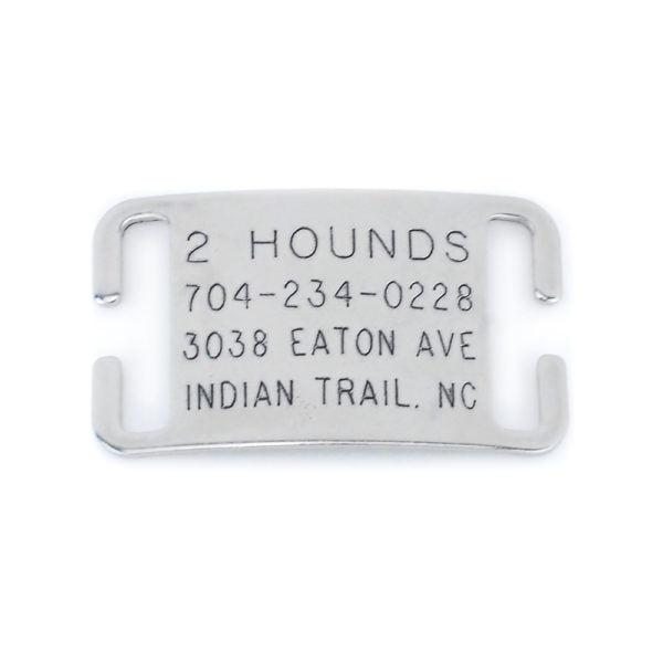 1″ Black Reflective Jingle Free Tag Dog Collar