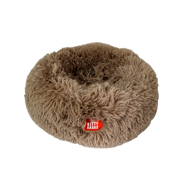 Kitty Kasa Plush Donut Cat Bed