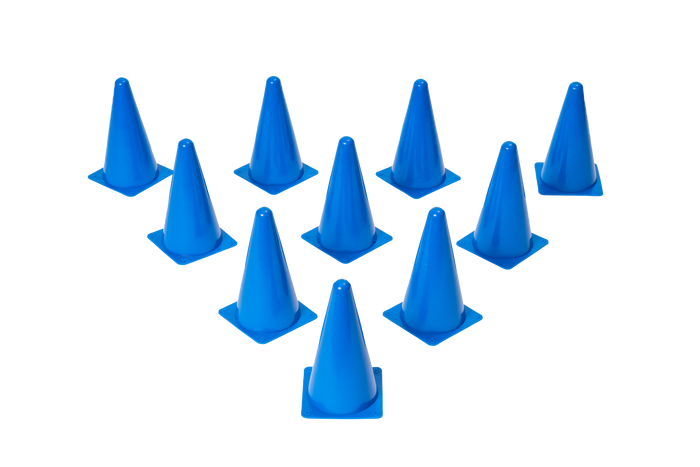 Pack of 10 Durable Numbered Cones for Dog Agility Training