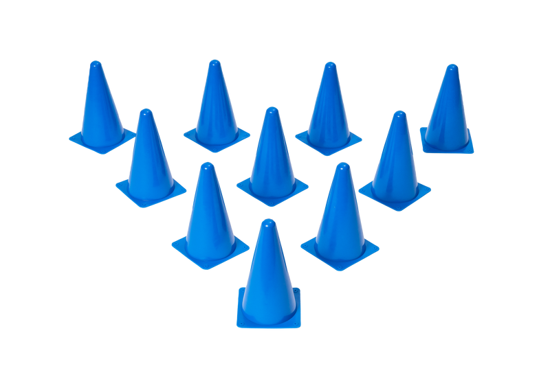 Pack of 10 Durable Numbered Cones for Dog Agility Training