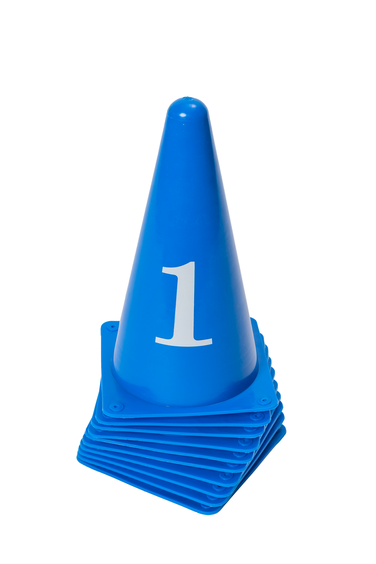 Pack of 10 Durable Numbered Cones for Dog Agility Training