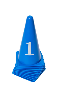 Pack of 10 Durable Numbered Cones for Dog Agility Training