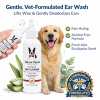 Instant Ear Cleaner For Dogs 4 oz or 12 oz - Removes Wax and Odor
