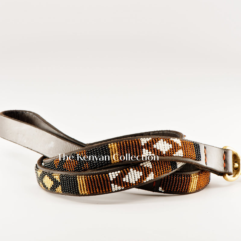 Earth Beaded Dog Lead