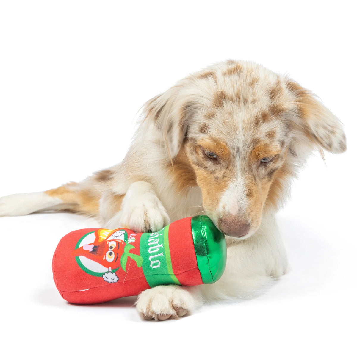 El Diablo Spicy Salsa Bottle Plush Dog Toy