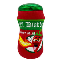 El Diablo Spicy Salsa Bottle Plush Dog Toy