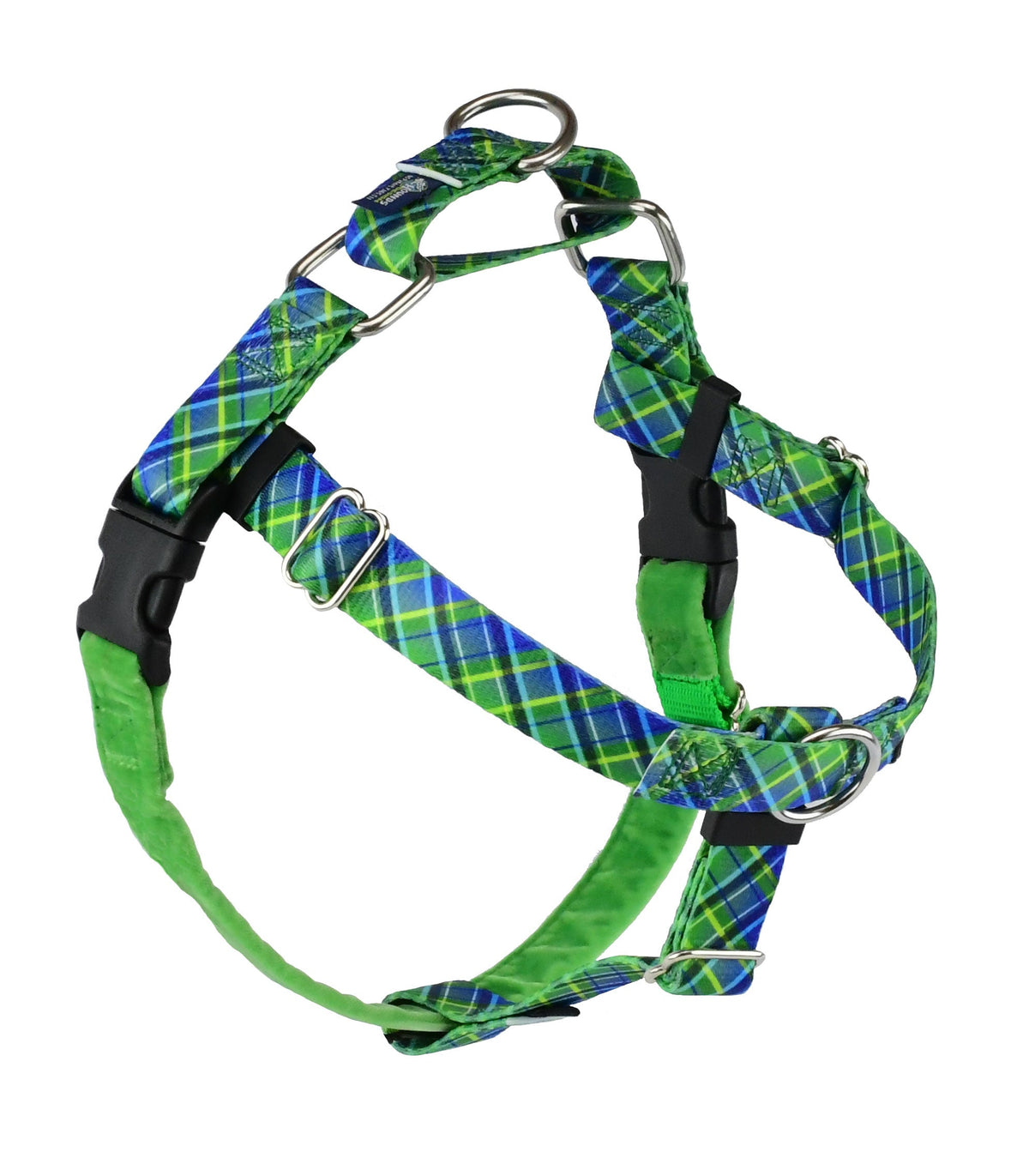 Electric Glow Green Plaid Freedom No-Pull Dog Harness – EarthStyle