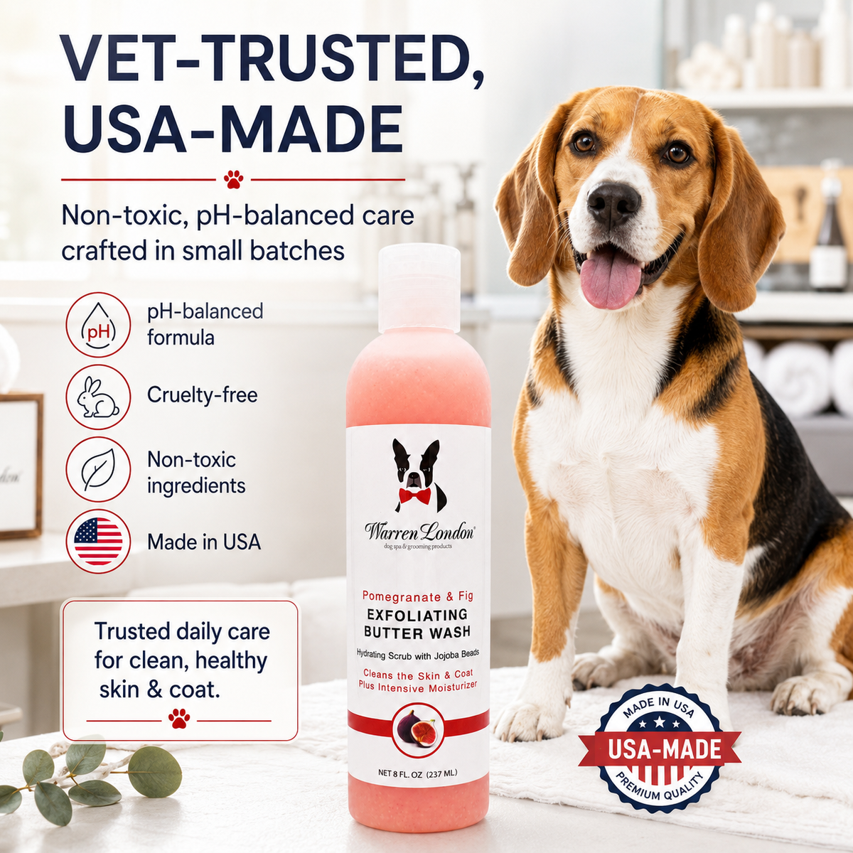 Exfoliating Butter Wash Dog Shampoo Gallons - With Natural Jojoba Beads