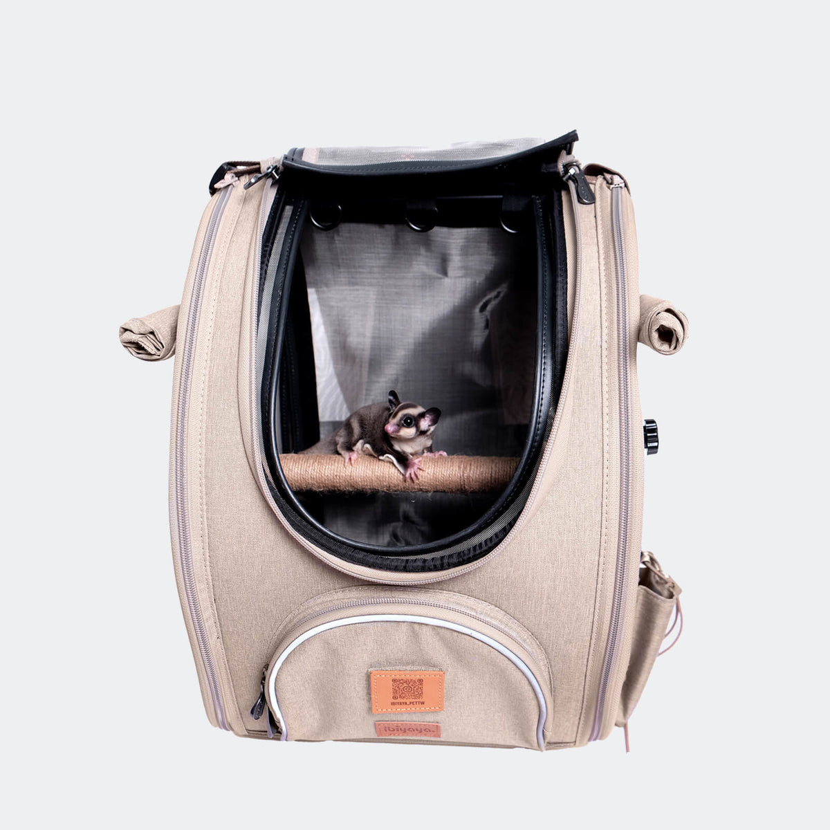 ibiyaya x BirdTricks TrackPack for Birds, Patented Small Bird Carrier Backpack with Perch