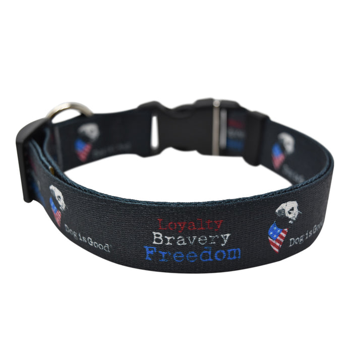 Loyalty Bravery Freedom Dog Collar and Leash