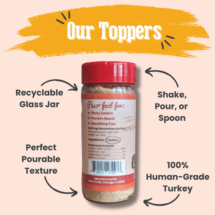 Treat Topper Turkey Dog Food Topper | Healthy Meal Supplement for Dogs
