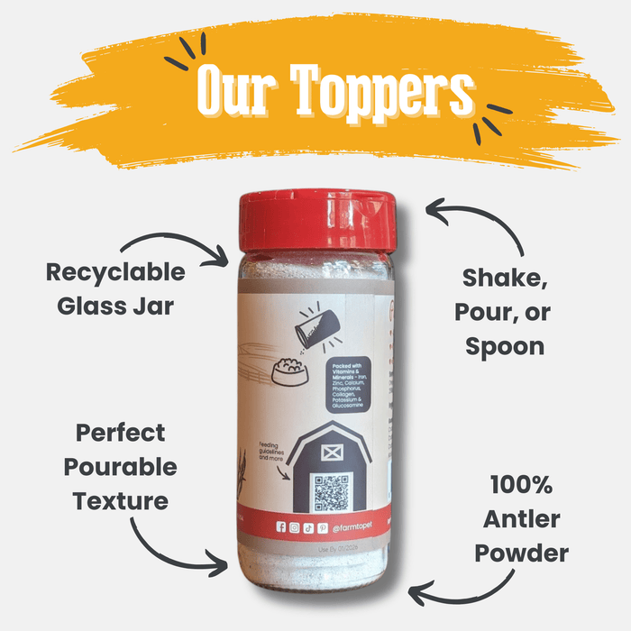 Treat Topper Antler Powder Dog Food Topper | Nutritional Supplement for Dogs and Cats