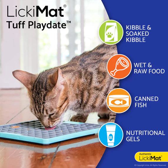 LickiMat Tuff Playdate for Cats - Orange