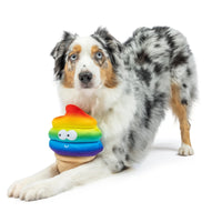 Fro-Yo Pride Cone Plush Dog Toy