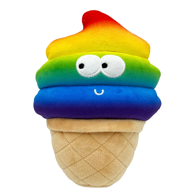 Fro-Yo Pride Cone Plush Dog Toy