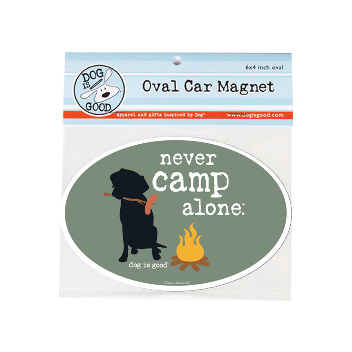 Never Camp Alone Car Magnet