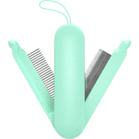 Pet Life ® 'JOYNE' Multi-Functional 2-in-1 Swivel Travel Grooming Comb and Deshedder