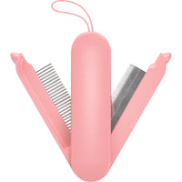 Pet Life ® 'JOYNE' Multi-Functional 2-in-1 Swivel Travel Grooming Comb and Deshedder