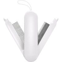 Pet Life ® 'JOYNE' Multi-Functional 2-in-1 Swivel Travel Grooming Comb and Deshedder