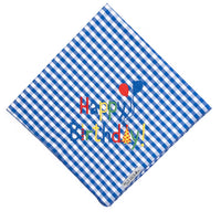Blue Happy Birthday Tie-On Bandana