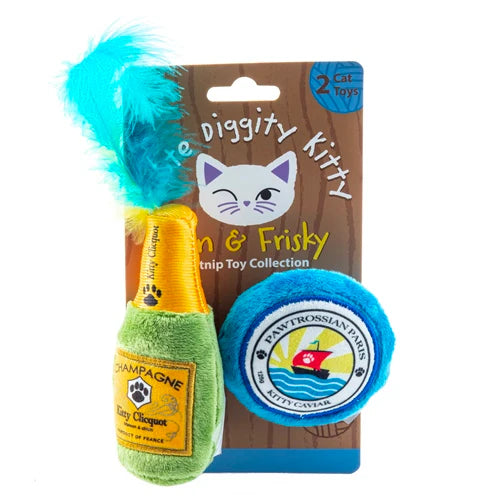 Kittle Clicquot Bottle & Caviar Cat Toy Set