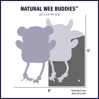 Natural Leather Wee Buddies Duck & Bunny Dog Chew Toys, 2 Pack