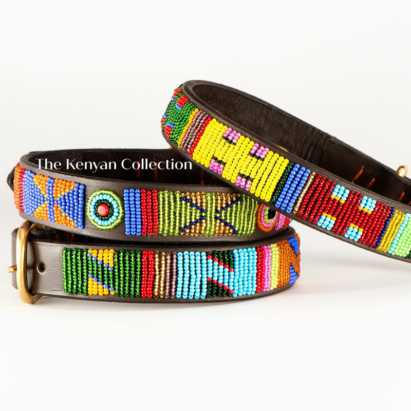 Hippo Circus Beaded Dog Collar