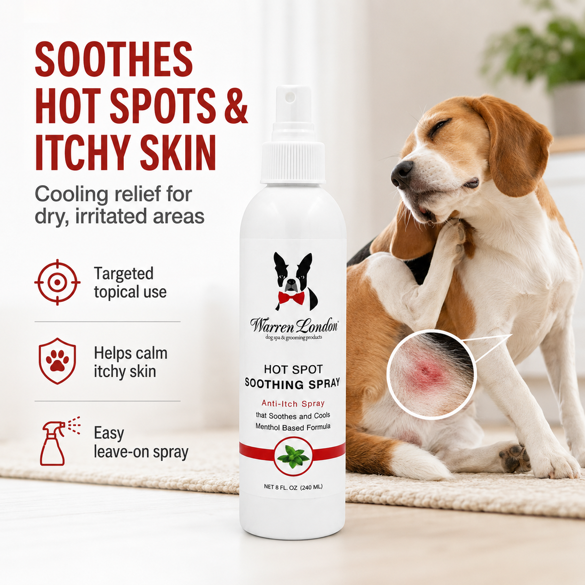 Hot Spot Soothing Spray - Anti Itch Spray That Soothes And Cools