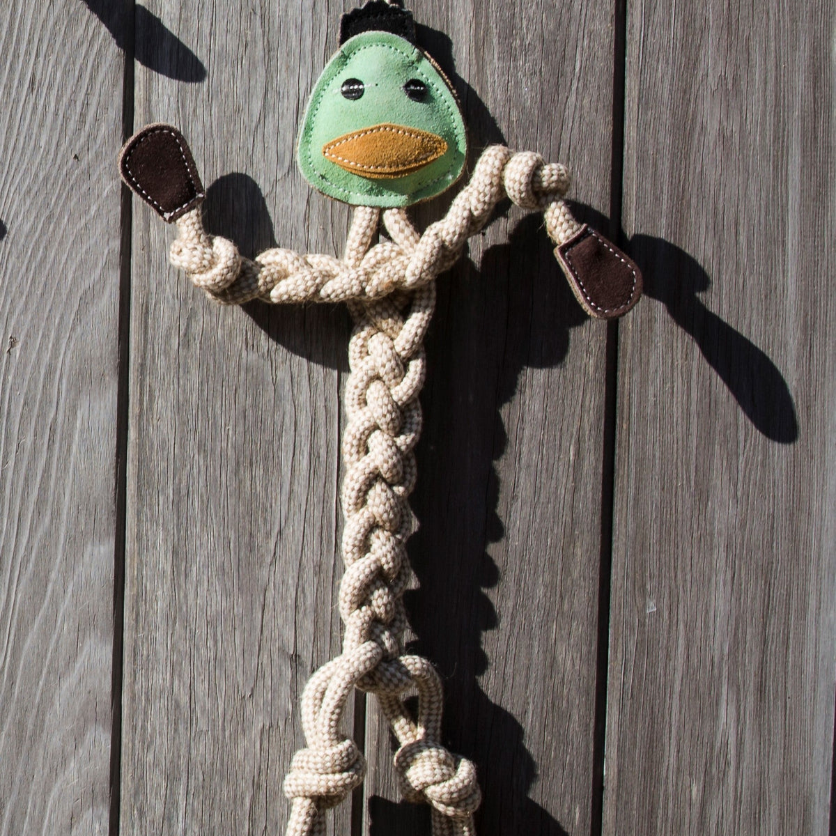 Dilly Duck Natural Rope Knottie® Dog Toy, Large (9mm diameter)