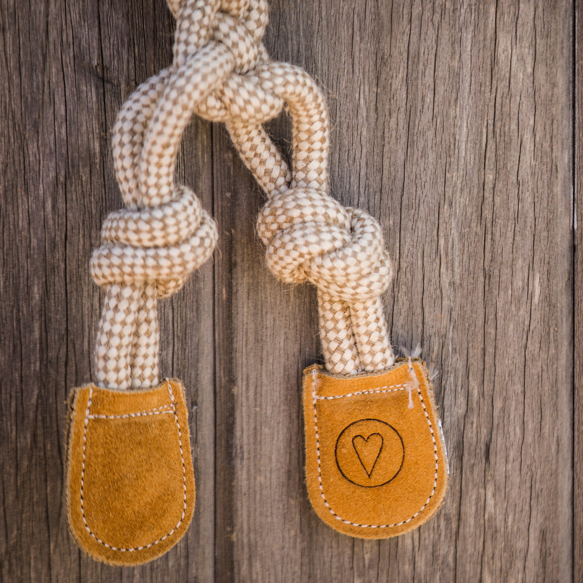 Stuey Sock Monkey Natural Rope Knottie® Dog Toy, Large (9mm rope diameter)