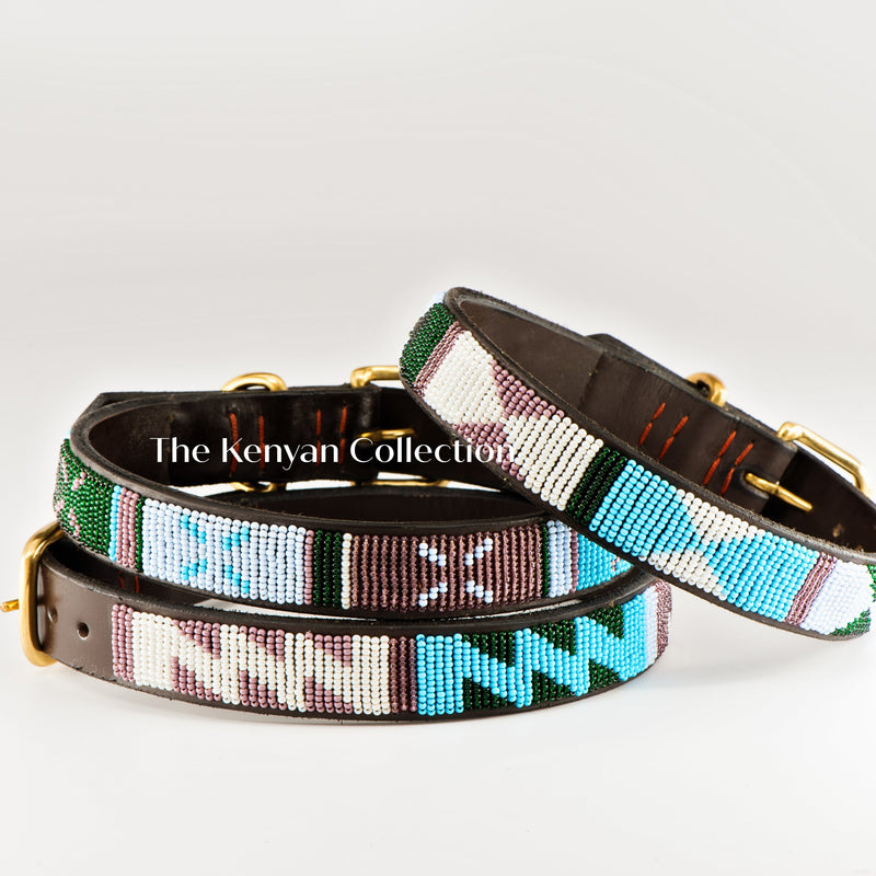 Jacaranda Beaded Dog Collar