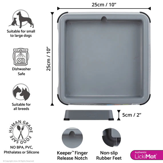 LickiMat Indoor Keeper - Regular - Gray