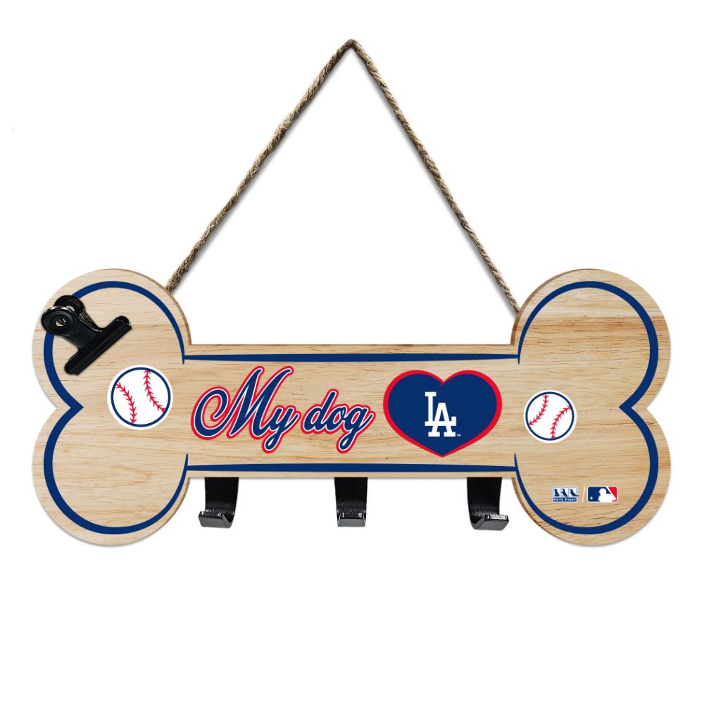 Los Angeles Dodgers Bone-Shaped Sign with Hooks
