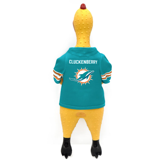 Miami Dolphins Rubber Chicken Pet Toy