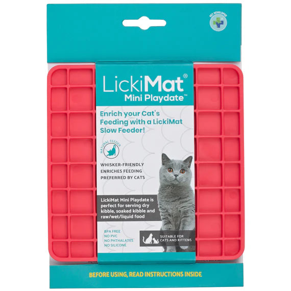 LickiMat Mini Playdate for Cats - Dark Pink