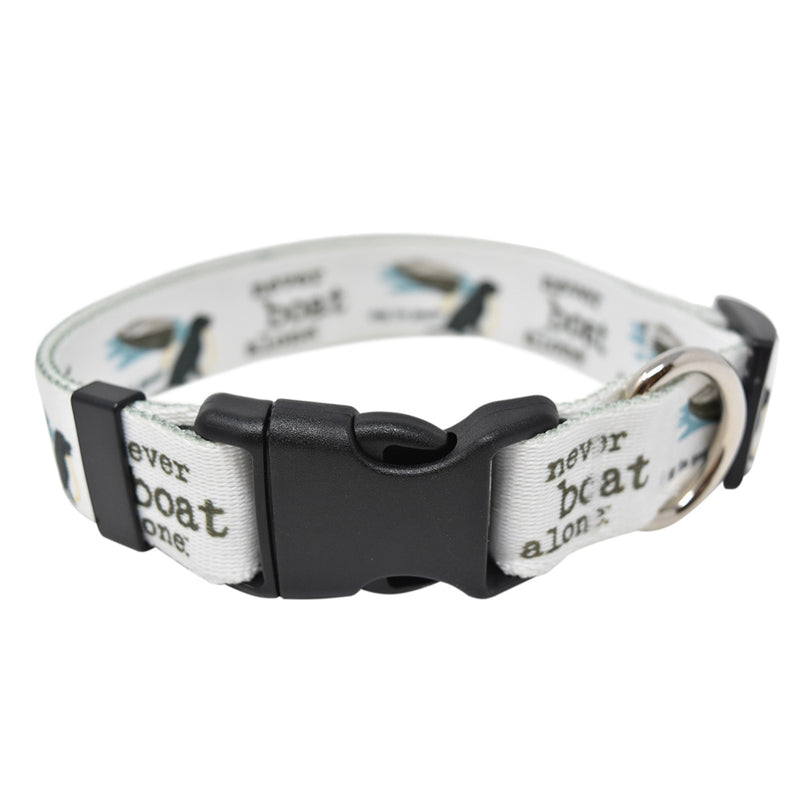 Never Boat Alone Dog Collar and Leash