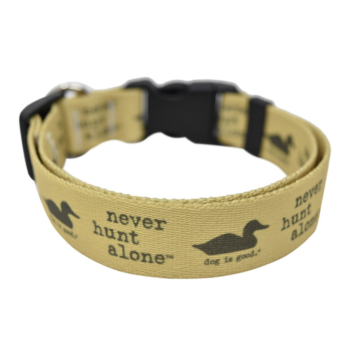 Never Hunt Alone Dog Collar and Leash