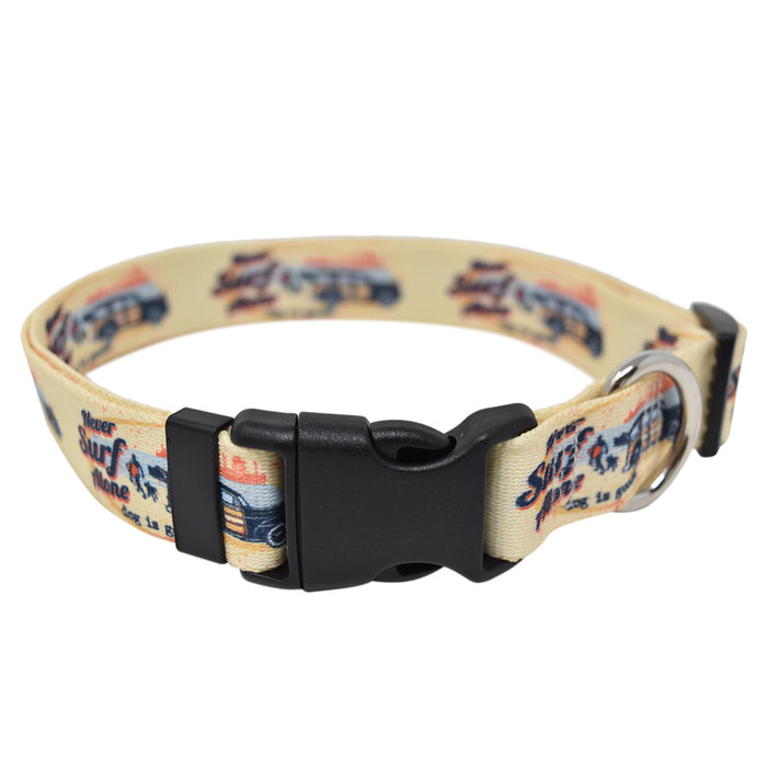 Never Surf Alone Dog Collar and Leash