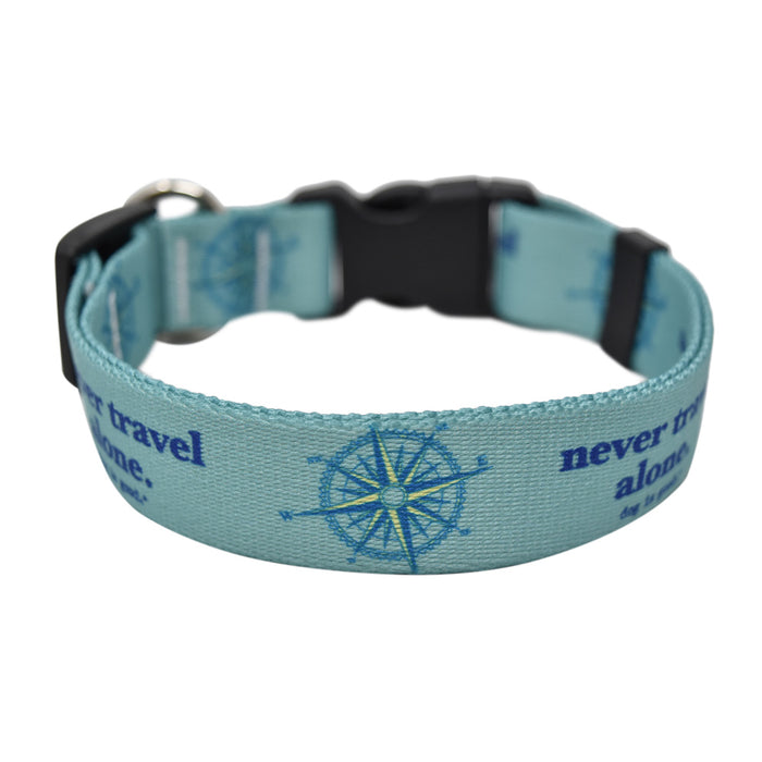 Never Travel Alone Dog Collar and Leash