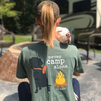 T-shirt: Never Camp Alone