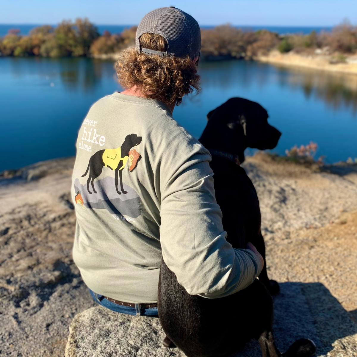 Long Sleeve T-shirt: Never Hike Alone