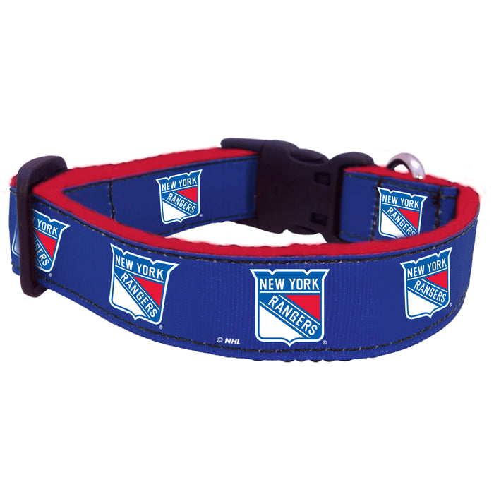 New York Rangers Nylon Dog Collar and Leash