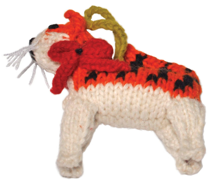 Orange Tabby Cat Handmade Ornament