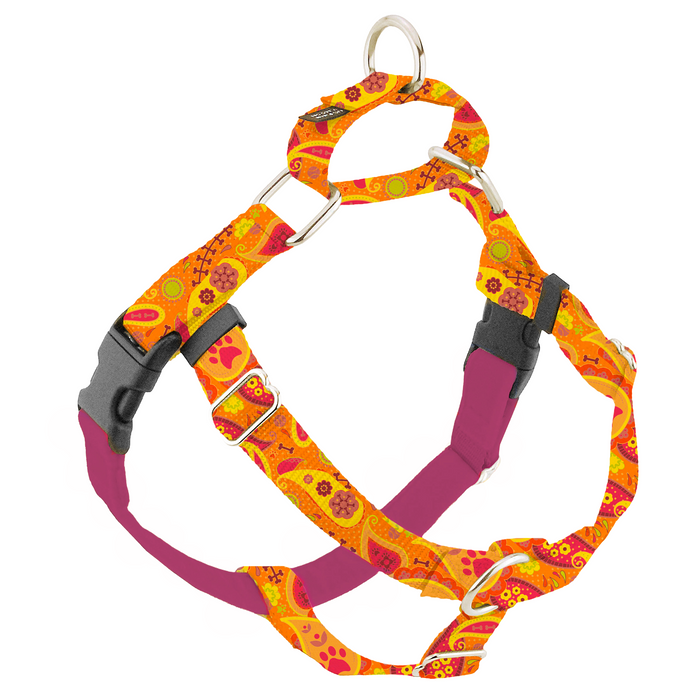 Orange Paisley Freedom No-Pull Dog Harness – EarthStyle