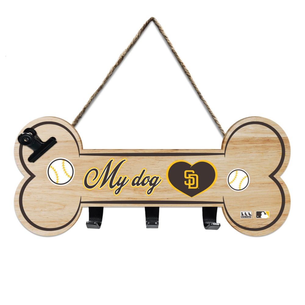 San Diego Padres Bone-Shaped Sign with Hooks