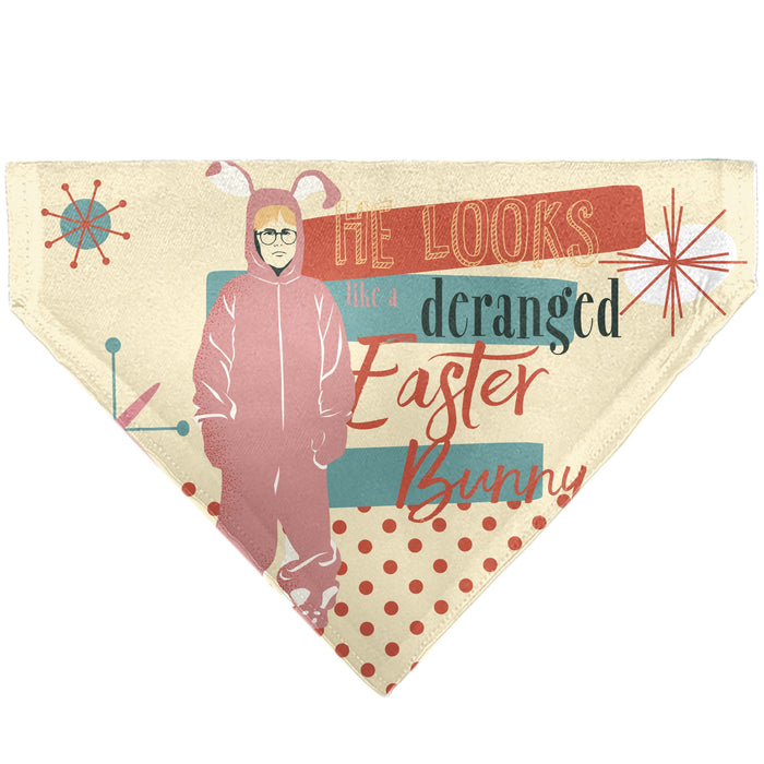 Pet Bandana - A Christmas Story Easter Bunny Ralphie Pose and House Pastels