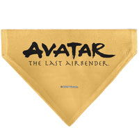 Pet Bandana - AVATAR THE LAST AIRBENDER Action Pose and Title Logo Yellow